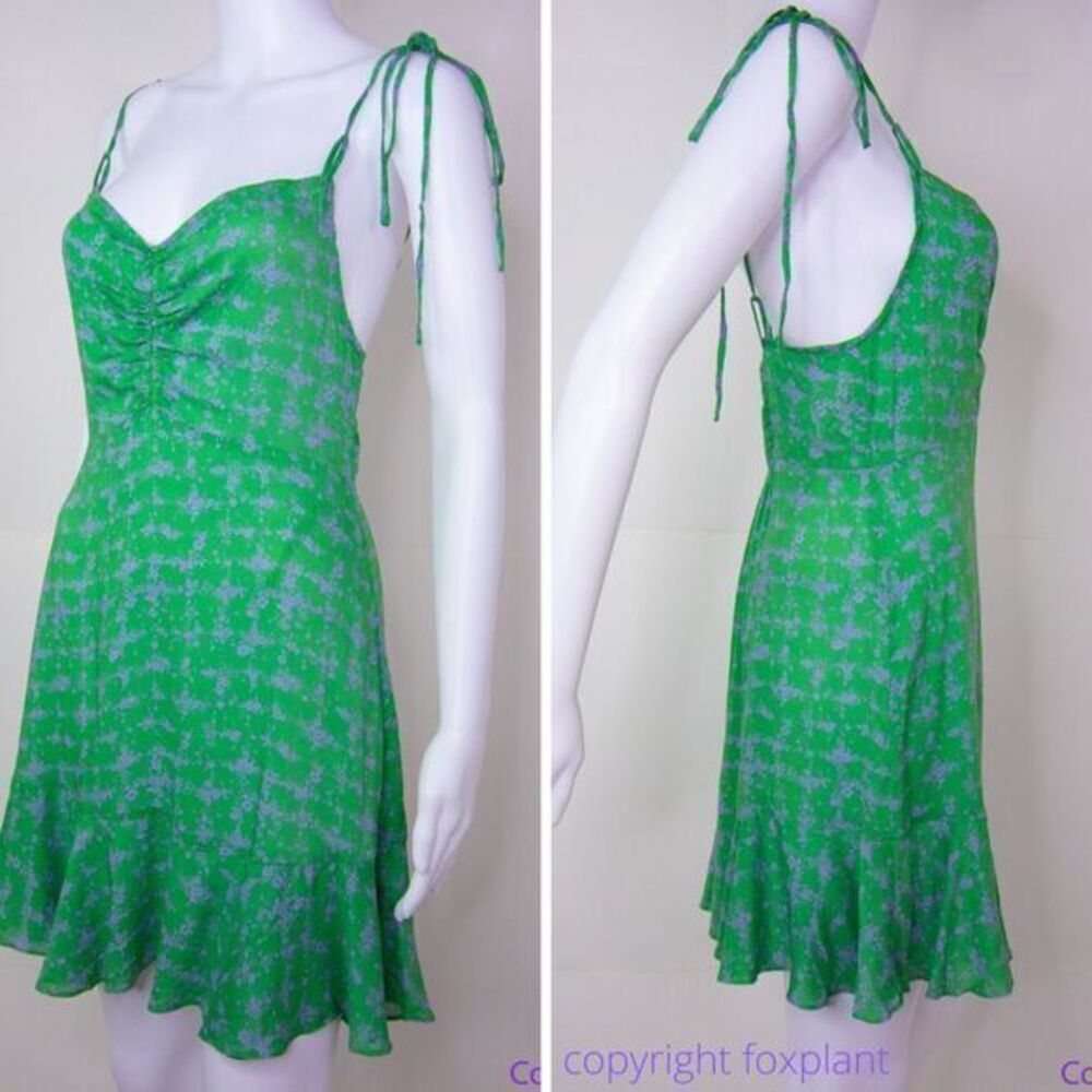 NEW Intimately Free People Caught Up Printed Slip Dress, Green, S‎ - Picture 3 of 15